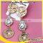 14 gold color hanging women head alloy tassel earring