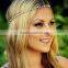 Women Fashion Simple Headband Rhinestone Pearls Head Jewelry Chain Headpiece Hair Band