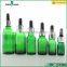 Green Glass Essential Oil sample Bottle with Aluminum Dropper wholesale