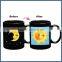 Factory custom magic color changing ceramic heat sensitive mug