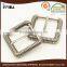 metal zinc alloy square ring pin belt buckle