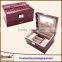 fashion large leather jewelry box/custom paper leather jewelry box/leather packaging gift box