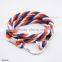 Multilayer Braided Cotton Rope Silver Anchor Charm Bracelet For Wholesale