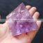 wholesale chakra pyramid therapy set amethyst quartz crystal pyramid