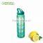 high quality glass water bottle with food grade silicone sleeve and PP lid BPA FREE