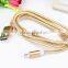 Braided, Durable, Data Cable for iPhone 6S - Retail Packaging - Gold