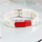China wholesale fashion souvenir infrared germanium energy cheap custom silicone bracelet negative ions