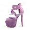 European Sexy Lady's Open Toe Platform Pumps 14cm Stiletto Women Thin Heel Party Shoes High Heels 6 Colors
