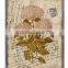 Decorative Beautiful Flowers Wall Printing With Jute