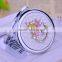 New design embossed flower cosmetic mirror