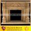 modern design yellow craved marble electric fireplace