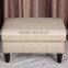 French antique style solid wooden frame upholstered stool ottoman