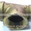 low price from Taiwan 1/8~4" red brass female pipe reducing tee