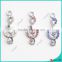 Fashion crystal music note pendants for necklace and keychain