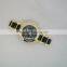 2016 fashion geneva oversize two tone bracelet watch