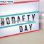 Cinematic Light Box / Black Shell Battery Powered Letters Changeable Cinema Light Box