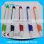 Long Clip White Barrel Click Ball Pen With Colored Soft Grip
