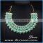 Luxury classy women fashion gold alloy exaggerate statements crystal gift necklace wholesale