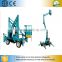 Hydraulic telescope truck mounted lift crane / Electric trailing wheels crank lift platform