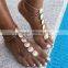 Fashion Foot Chain Carving Disc Barefoot Sandals