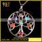 Factory price stainless steel seven chakras yoga jewelry religious engraved pendant