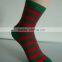 Haining GS custom red stripes design green children bamboo fiber socks