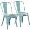 Industrial Antique Blue Metal Chair, Bistro Chair, Cheap Metal Chair