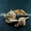 12x22mm 14K light gold plated sea shell DIY pendant charm supplies findings 1850185