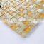 MB SMS03 Wholesale Stone Mix Glass Crackle Mosaic Tile Glass Mosaic Tile Yellow Bathroom Wall Tile