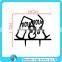 Mr&Mrs with Surname Bride & Groom Silhouette Acrylic Cake Topper