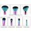 2017 Newest and Hot !!! 7pcs Rainbow Makeup Brushes With Gradient Colorful Tube OEM Cosmetic Makeup Brush Set