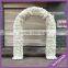 Factory handmade round White Artifical Wedding Arch in Silk Rose and hydrangea flowers for wedding decoration