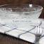 Flower embossed glass bowl promotion glass bowl wholesale glass bowl