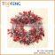 new design christmas wired tinsel garland with leaves /christmas ornament