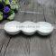 Unique design customized Bulk Stock White Devide Ceramic Round Soup&Salad&Snack Bowl