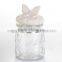 glass storage jar with ceramic clip lid