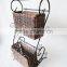 RH-4470 Two Tier Scroll design Wicker display Magazine rack