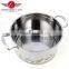 Hot Selling 3pcs Drum-shaped Stainless Steel Soup Pot kitchen cookware With Decal