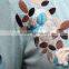 Vintage Embroidered Flowers Sweater for Old Women