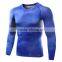 Custom Bodybuilding skin plain t shirt sublimation long sleeve compression shirt men's