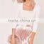 MGOO Plain White Women Silm Fit Knitwear Long Sleeve Sweater Square Neck Ribbed Jumper Private Brand
