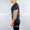 Custom 96% Cotton 4% Elastane Scoop Neck T Shirt for Men Longline Short Sleeve Curved Hem T Shirt Wholesale Blank Streetwear