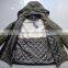 Women Green Colour Fashion Padded Hoody Parka