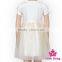 Lovely Children Frocks Designs Plain White Color Short Sleeve Teenage Short Party Tutu Dress