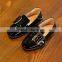 S17015A Retro style children flat casual leather shoes