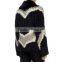 Myfur China Wholesale Fashion Women Winter Coats Knitted Dyed Rabbit Fur Jacket