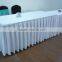 100%polyester jersey stretch box pleats table skirting party polyester plisse table skirting