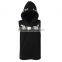 Black Slim Fit Sleeveless Hoodie Gym Wearing