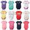 wholesale 100% organic cotton baby girl boy short sleeve bodysuits