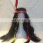 Adult Mens Black Indian Warrior Fancy Dress Wig With Feather Headband